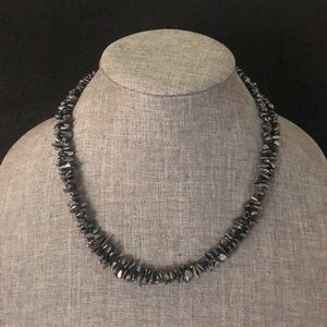 Double strand hematite necklace! 20” in length.